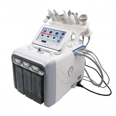 6 in 1 Hydro dermabrasion machine+Skin Solution Spraying+Ultrasound RF Facial Machine